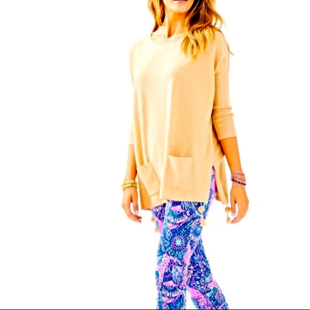 Lilly pulitzer tan camel elba Coolnax sweater